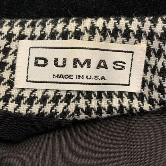Vintage Dumas Blazer Jacket Women 14 Houndstooth Career Retro Lined Y2K USA Corp - Picture 3 of 14